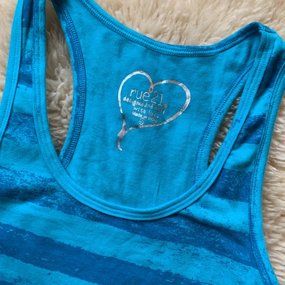 *Sold*Bright Blue Tank - Picture 2 of 2